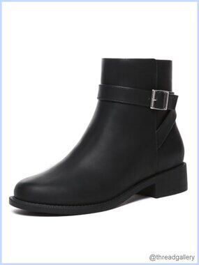 Women's Ankle Boots Chunky Low Heel Fall Short Booties